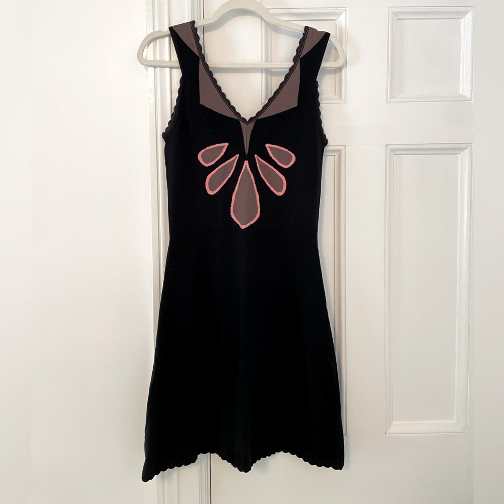 Alice Temperley for Target Black Scallop Applique Mini Dress Size M